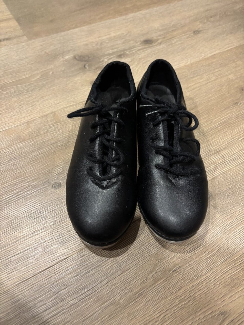 SO DANCA tap shoes Kids size W 3 S black vegan leather TA35 lace up oxford shoes